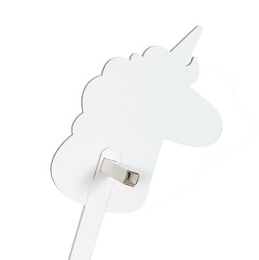 Caballo de palo FOLDZILLA - Unicornio blanco para colorear/decorar con pegatinas