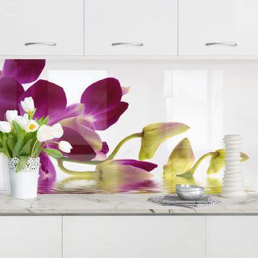 Küchenrückwand - Pink Orchid Waters