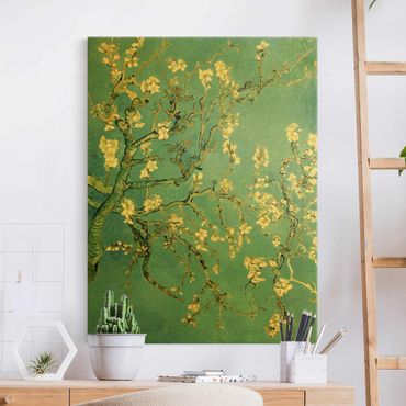 Leinwandbild Gold - Vincent van Gogh - Mandelblüte - Hochformat 3:4