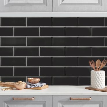 Küchenrückwand - Keramikfliesen Schwarz