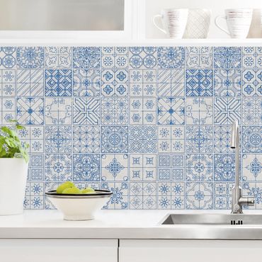 Küchenrückwand - Fliesenmuster Coimbra blau