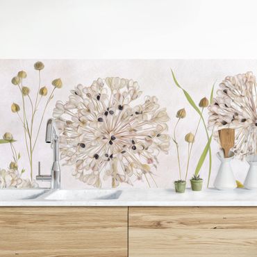 Küchenrückwand - Allium und Helenium Illustration