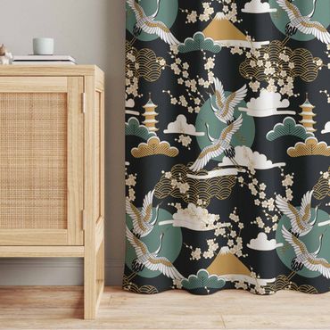 Cortina - Asian Pattern With Cranes