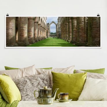 Poster - Fountains Abbey - Panorama Querformat