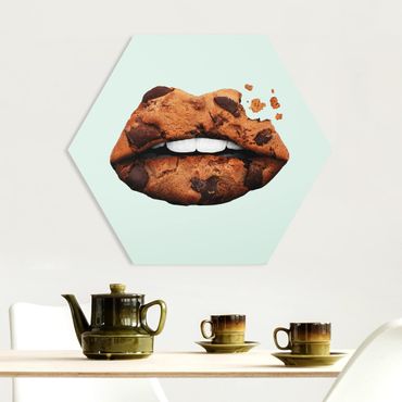 Hexagon Bild Forex - Jonas Loose - Lippen mit Keks