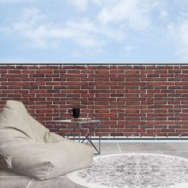 Pantalla de privacidad para balcón - Brick Wall Red