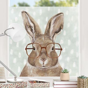 Vinilo para cristales - Bespectacled Animals - Rabbit
