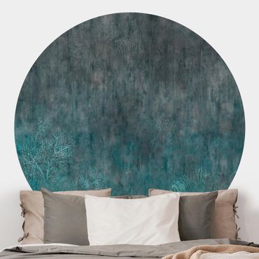Papel pintado redondo - Blue Coral Bed
