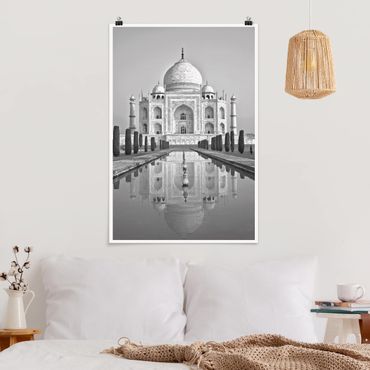 Poster - Taj Mahal mit Garten - Hochformat 3:2