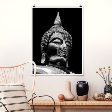 Poster - Buddha Statue Gesicht - Hochformat 4:3
