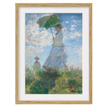 Póster enmarcado - Claude Monet - Woman with Parasol