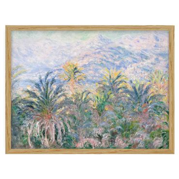 Póster enmarcado - Claude Monet - Palm Trees at Bordighera