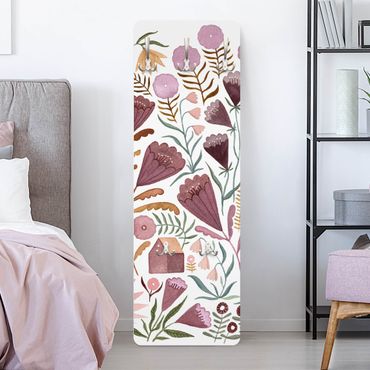 Perchero de pared panel de madera - Claudia Voglhuber - Sea Of Flowers