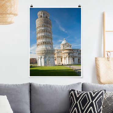 Poster - Der schiefe Turm von Pisa - Hochformat 3:4