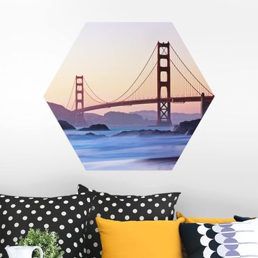 Hexagon Bild Alu-Dibond - San Francisco Romance