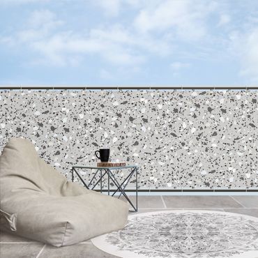 Pantalla de privacidad para balcón - Detailed Terrazzo Pattern Massa