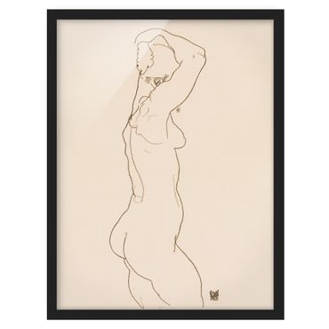 Póster enmarcado - Egon Schiele - Female Nude