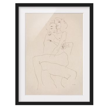 Póster enmarcado - Egon Schiele - Two Nudes