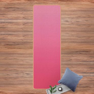 Yogamatte Kork - Farbverlauf Pink