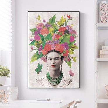Cuadro acústico intercambiable - Frida Kahlo - Flower Portrait