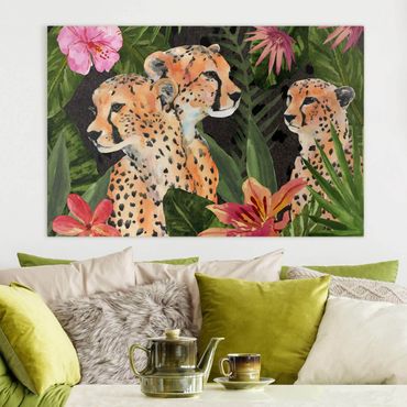 Lienzo - Three Cheetahs In The Jungle