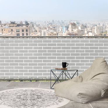 Pantalla de privacidad para balcón - Gray Brick Wall