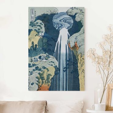 Cuadro acústico - Katsushika Hokusai – The Waterfall Of Amida