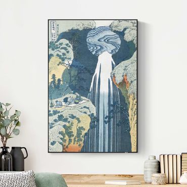 Cuadro acústico intercambiable - Katsushika Hokusai – The Waterfall Of Amida