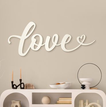 Letrero de madera en 3D para decoración de pared - love Handlettering
