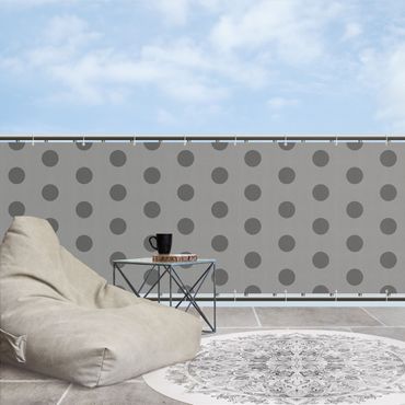 Pantalla de privacidad para balcón - Dots in Dark Grey
