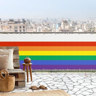 Pantalla de privacidad para balcón - Rainbow Stripes