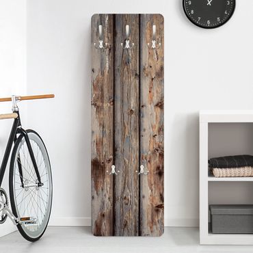 Perchero de pared panel de madera - Rustic boards