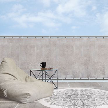 Pantalla de privacidad para balcón - Rustic Concrete Pattern Grey