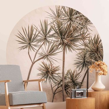 Runde Tapete selbstklebend - Sonnengeküsste Palmen