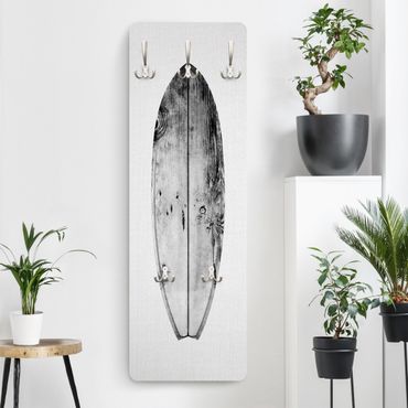 Perchero de pared panel de madera - Surfboard