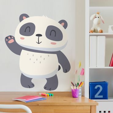 Wandtattoo Kinderzimmer Winkender Panda