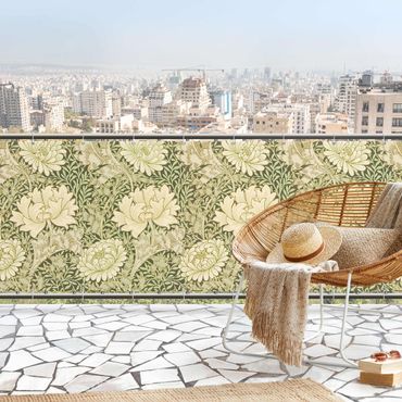 Pantalla de privacidad para balcón - William Morris Pattern - Large Flowers