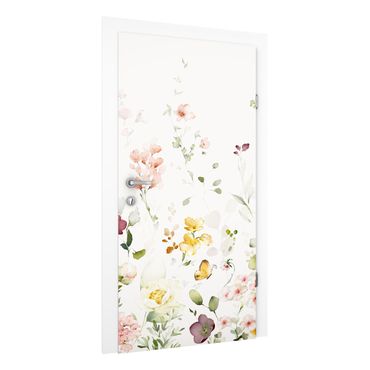 Papel pintado para puertas - Delicate Flower Arrangement