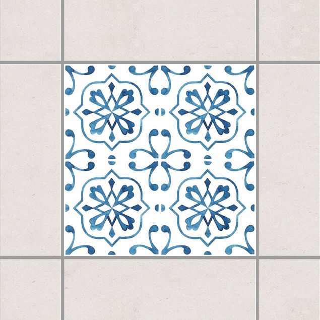 Decoración en la cocina Blue White Pattern Series No.4