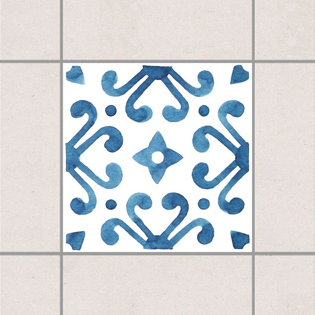 Decoración de cocinas Pattern Blue White Series No.7