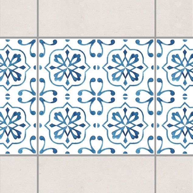 Decoración de cocinas Blue White Pattern Series No.4