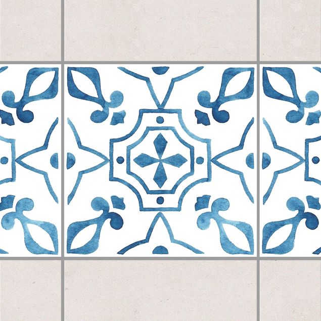 Decoración en la cocina Pattern Blue White Series No.9