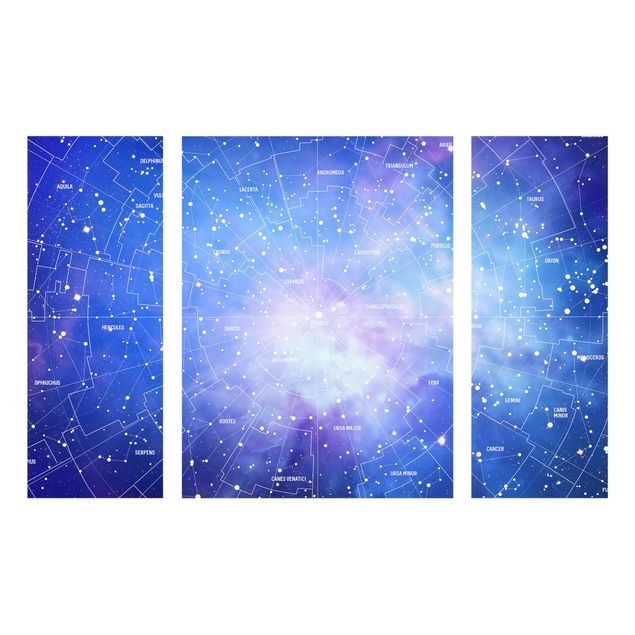 Cuadros de cristal mapamundi Stelar Constellation Star Chart