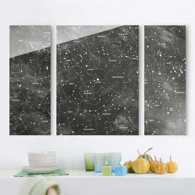 Decoración en la cocina Map Of Constellations Blackboard Look