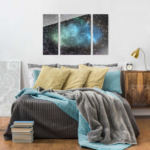 Cuadros ciudades Stellar Constellation Map Galactic Nebula