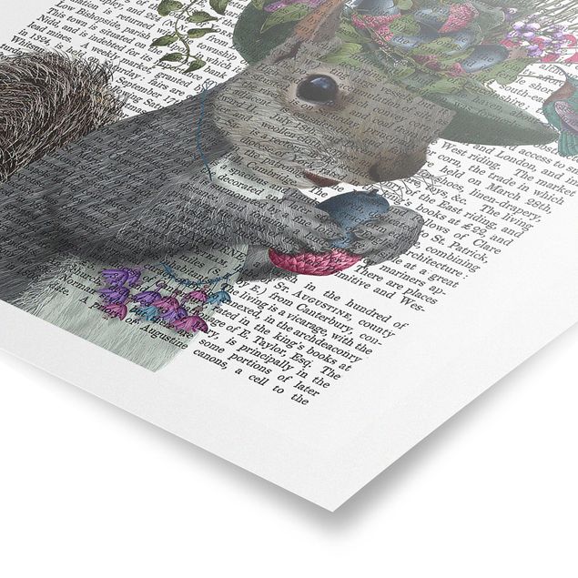 Cuadro multicolor Fowler - Squirrel With Acorns