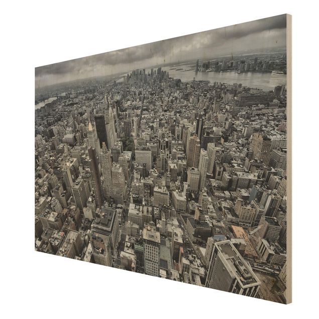 cuadros de madera decorativos View Over Manhattan