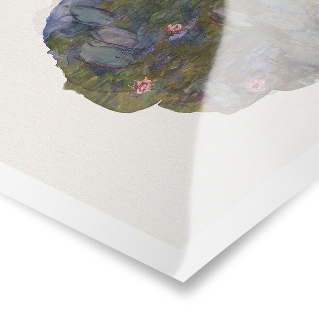 Lámina de flores WaterColours - Claude Monet - Water Lilies (Nympheas)