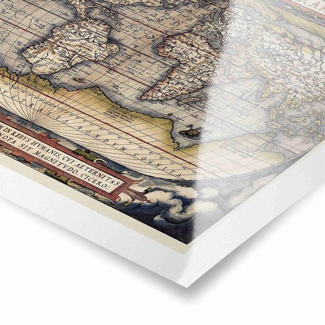 Pósters Historic World Map Typus Orbis Terrarum