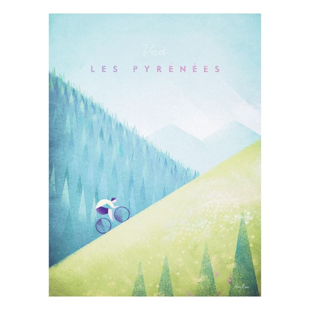 Cuadros de paisajes de montañas Travel Poster - The Pyrenees